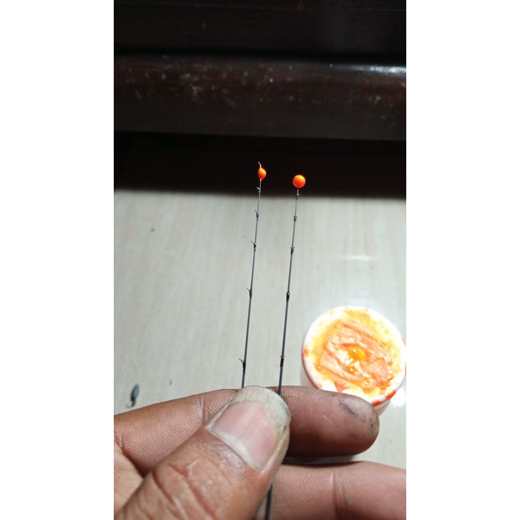 Entul carbon solid / Ujung Joran Micro 32cm Pentol Oren / Entul Micro