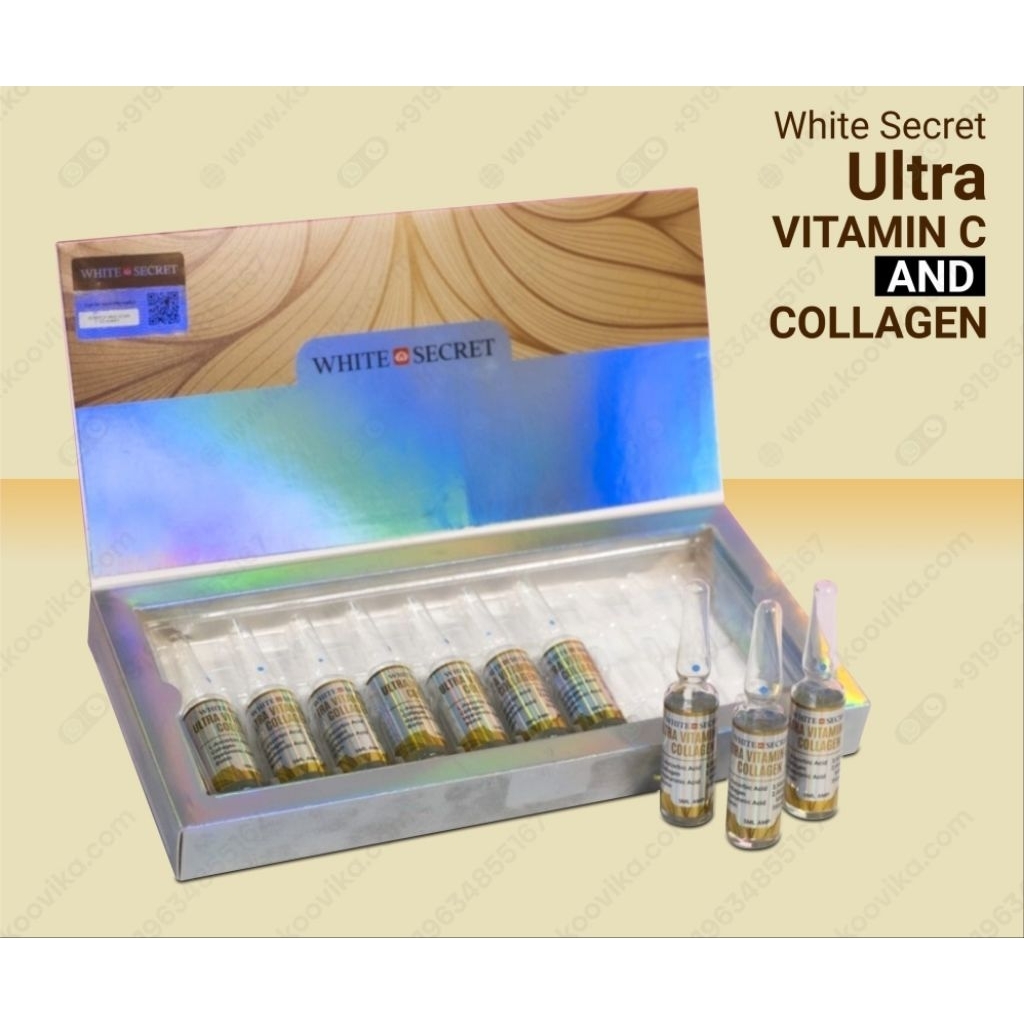 White secret vitamin c kolagen (ecer 10 ampul) White secret vitamin collagen original