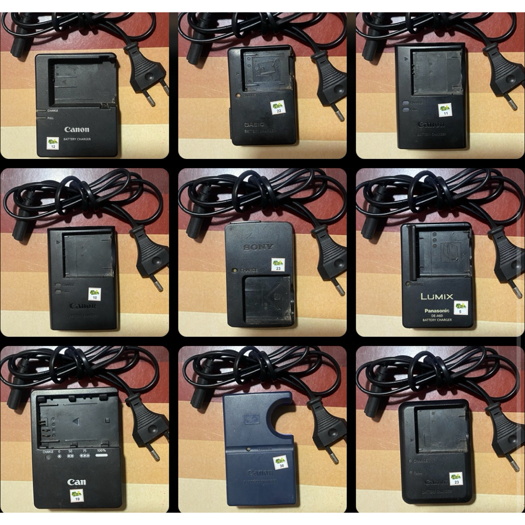 Cas Charger Kamera Canon Sony Olympus Lumix Kodak Bekas Normal