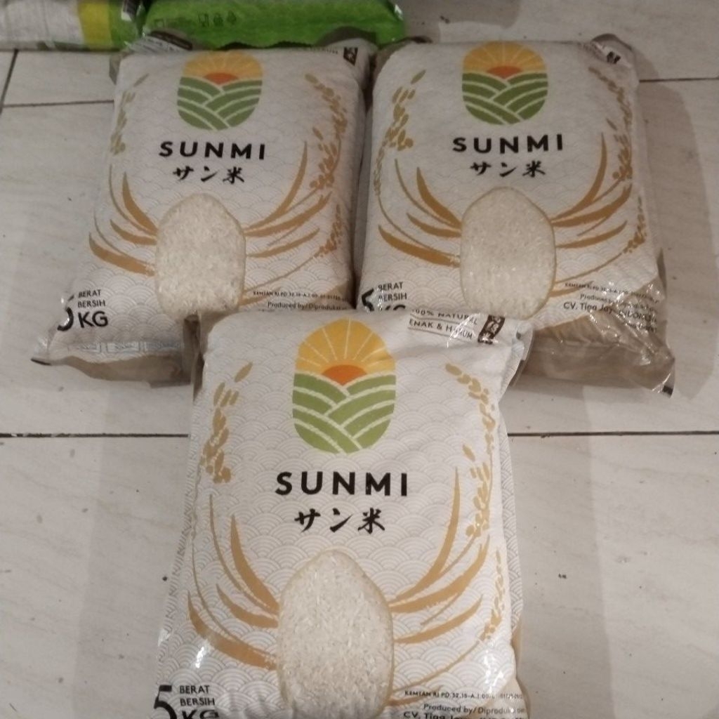 

Beras merek Sunmi bundling 3x5kg -free ongkir