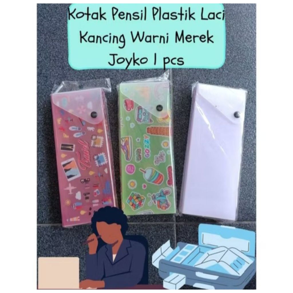 

KOTAK PENSIL LACI KANCING PLASTIK BERGAMBAR MEREK JOYKO 1 PCS