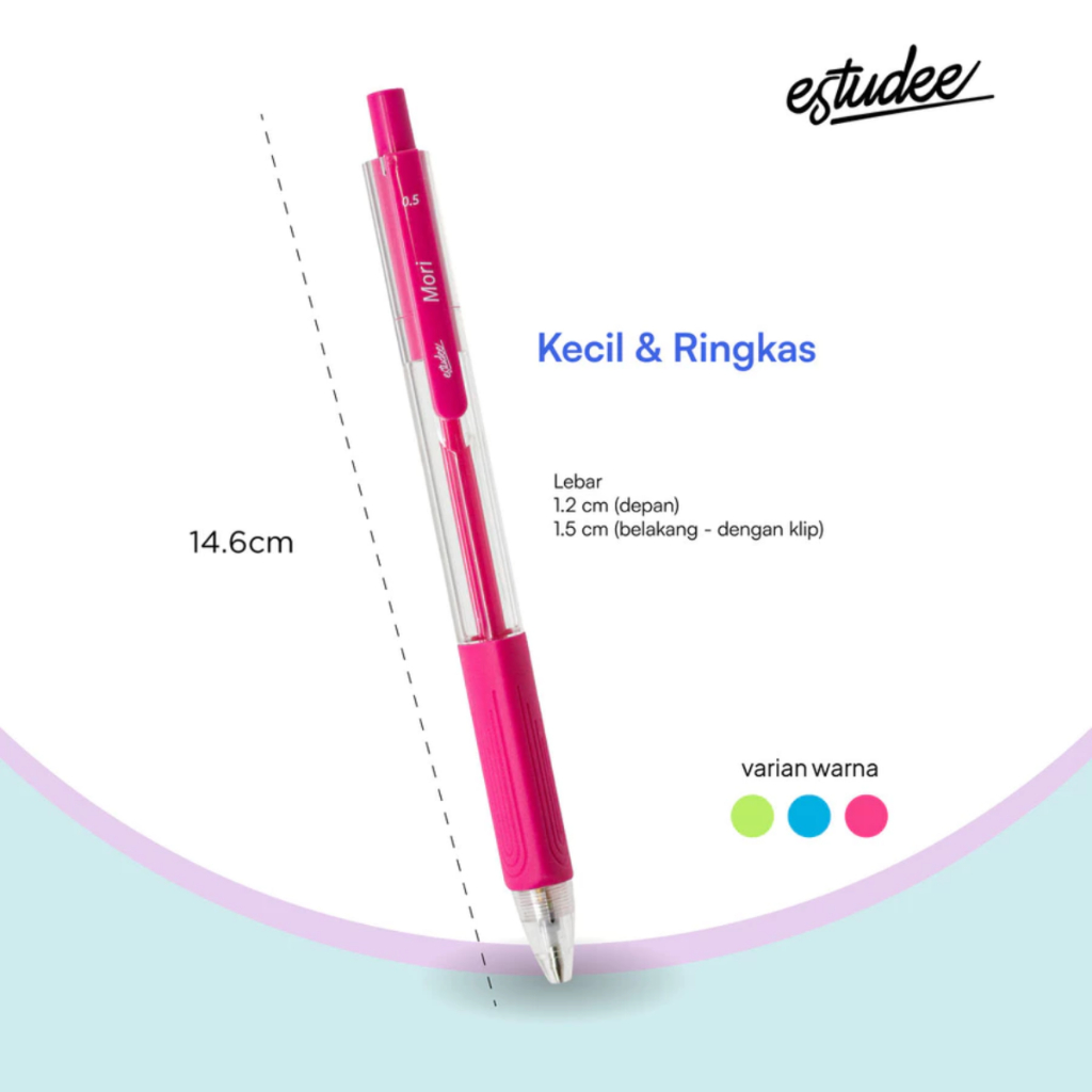 

Gramedia Pettarani - PENSIL MEKANIK ESTUDEE MORI MECH PENCIL TRIGRIP 0.5MM PINK