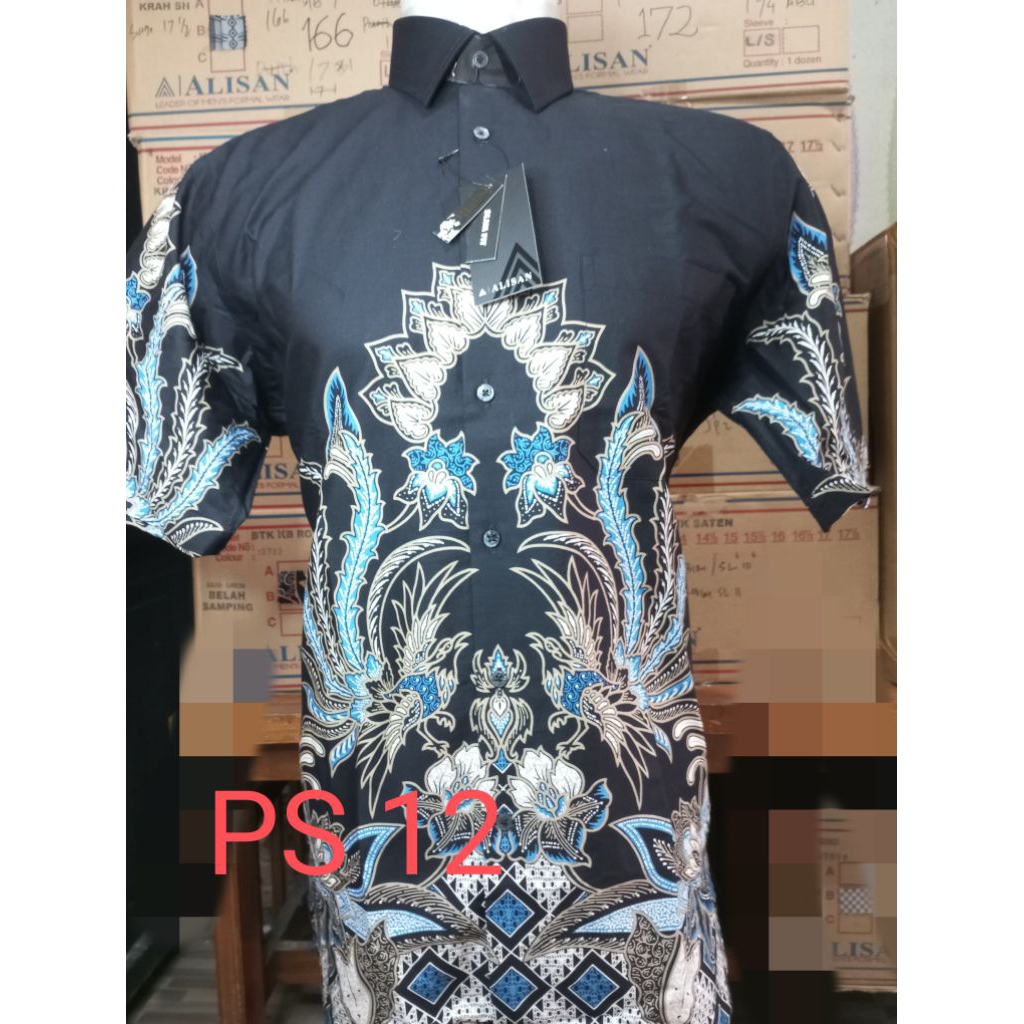 Batik Alisan lengan pendek kemeja batik alisan slim fit