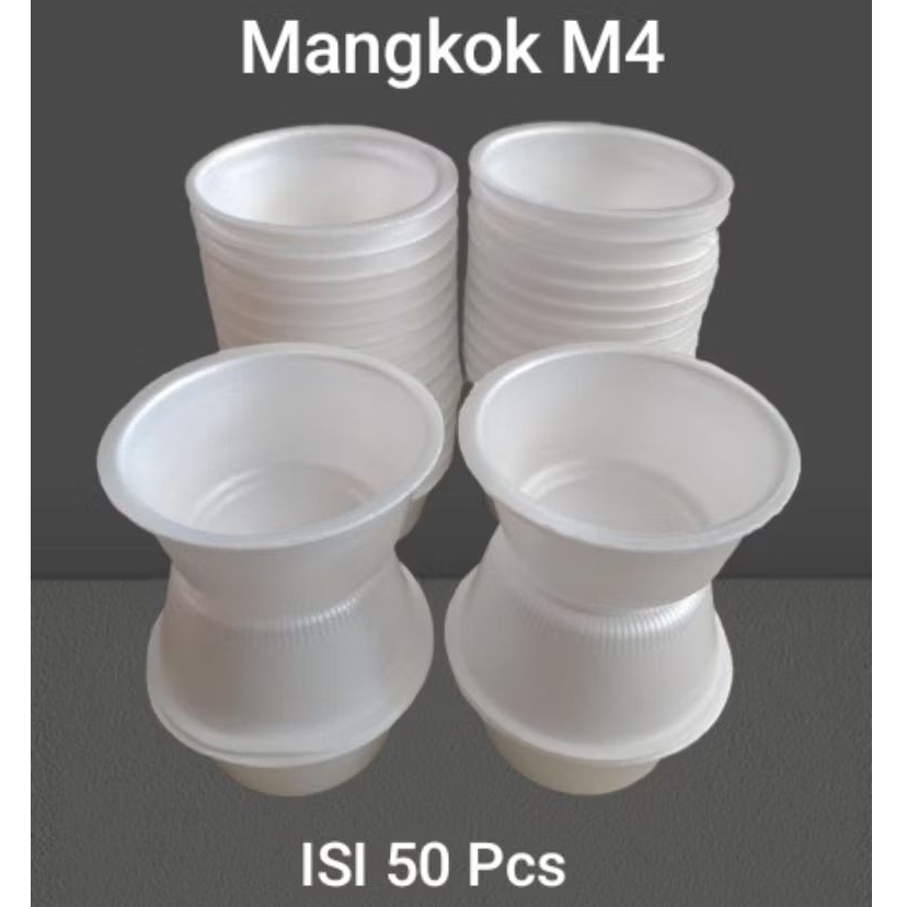 Foam Mangkok KCS M-4 / Styrofoam bakso/ Seblak isi 50 Pcs