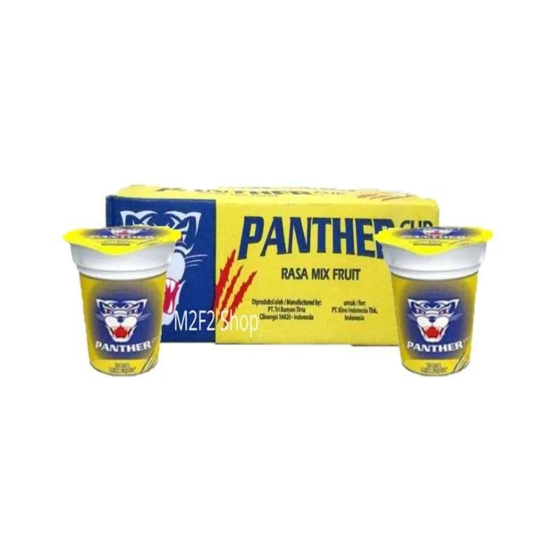 

MINUMAN PANTHER KUNING CUP 175ML - 1 KARTON [24 GELAS]