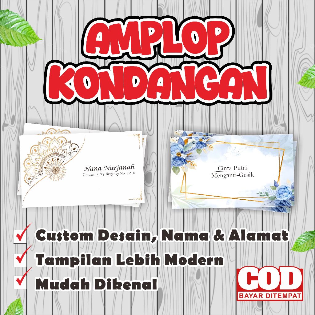

AMPLOP KONDANGAN CUSTOM NAMA / GAMBAR / FOTO
