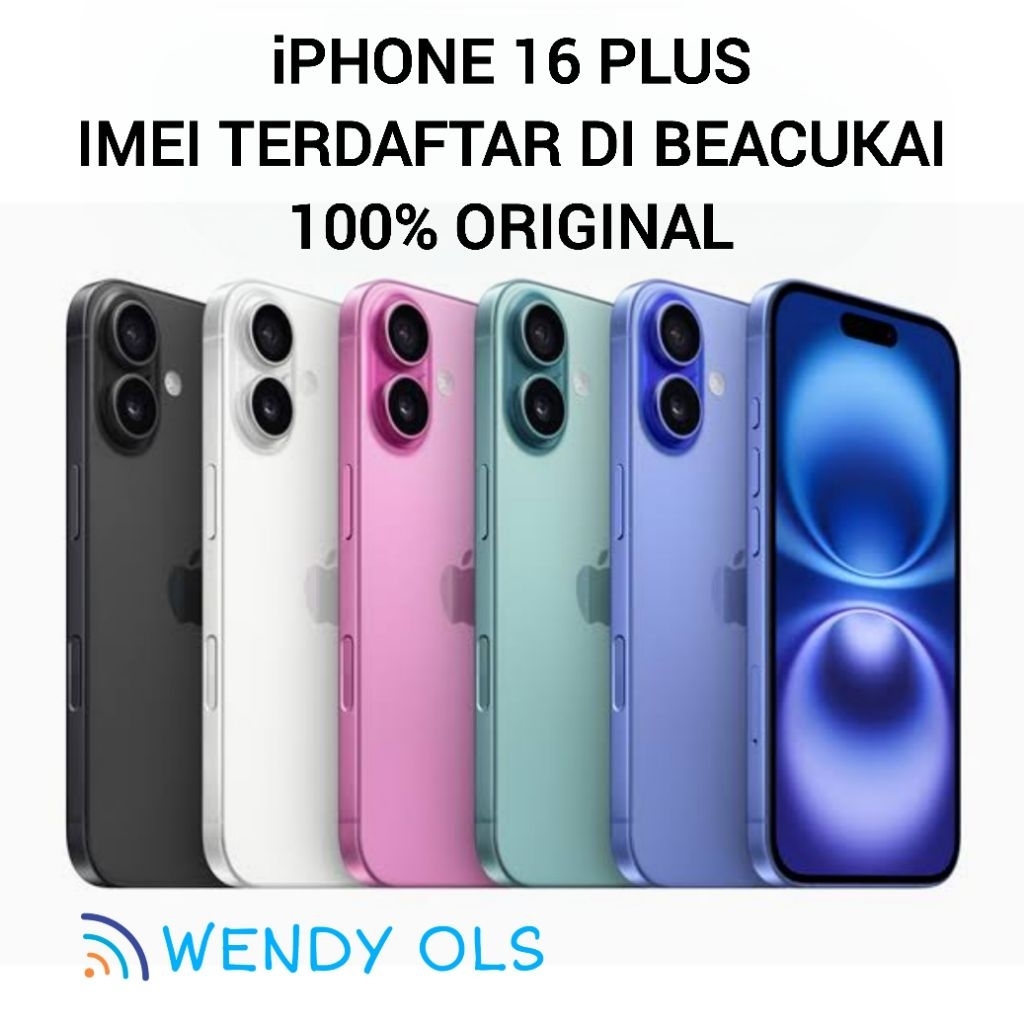 iPhone 16 PLUS 128GB 256GB 512GB Ultramarine Teal Pink White Black Second Seken Bekas BC INTER 16+