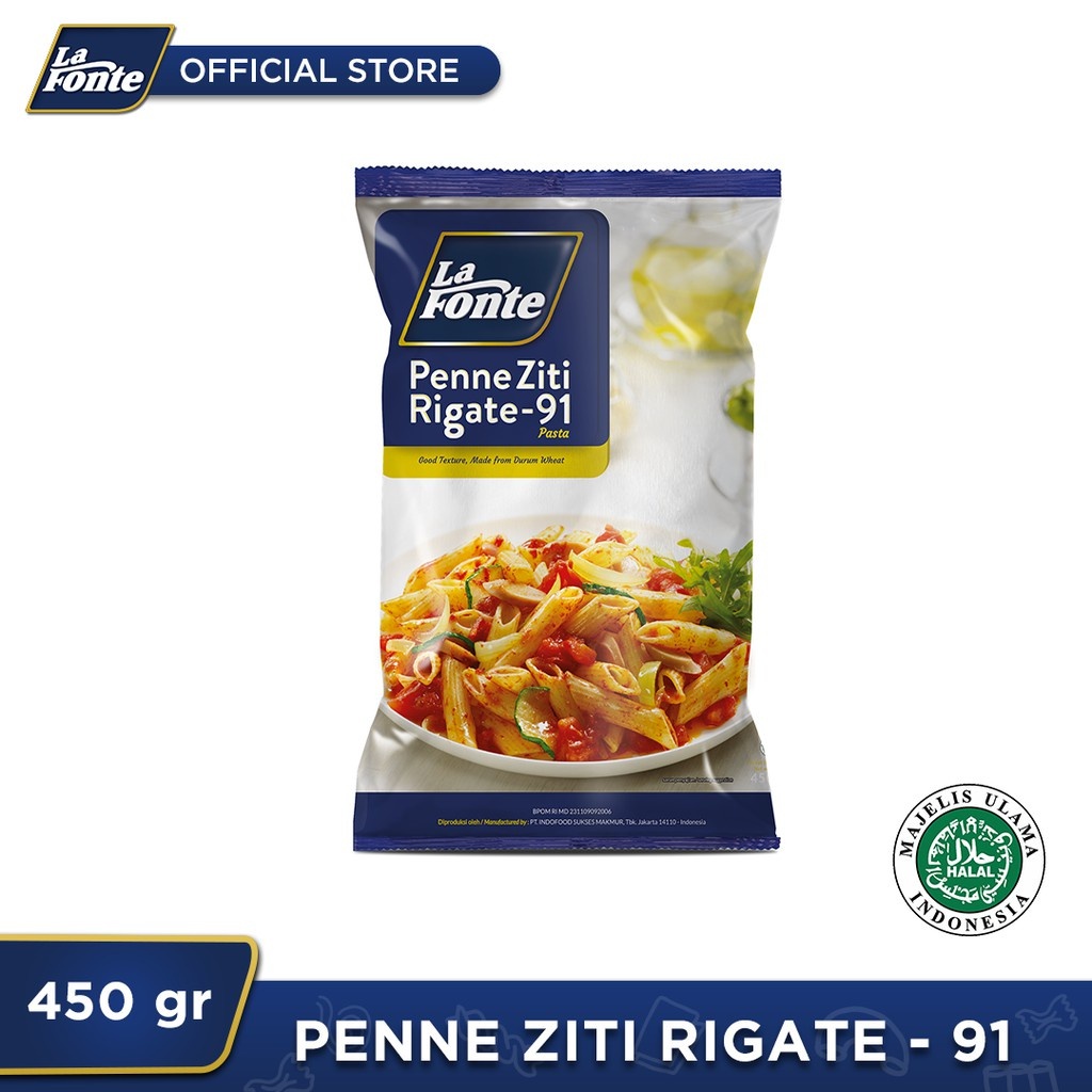 

[oddsolshop] pekanbaru/La Fonte Penne Ziti Rigate 91 450GR Pasta Instan Bahan Pokok Masakan Itali