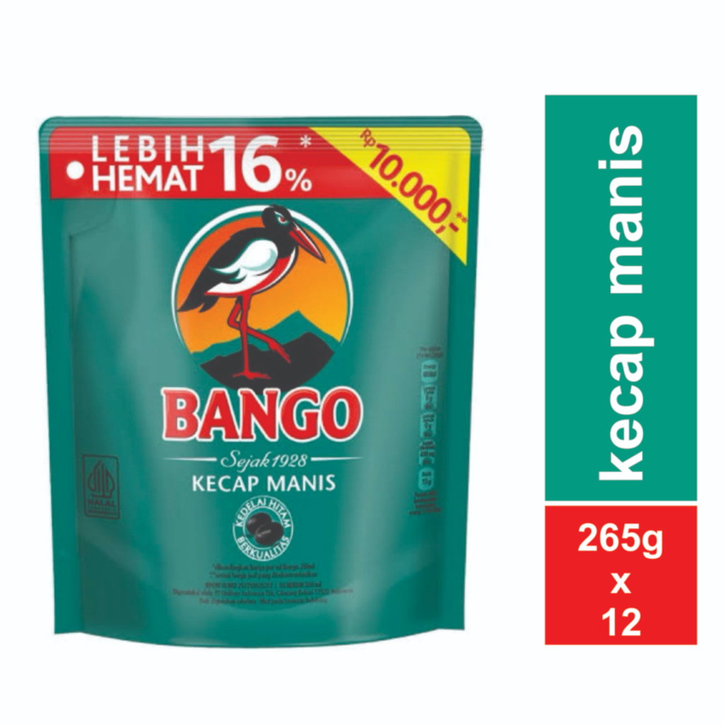 

BANGO KECAP MANIS 1 LUSIN 12X265G POUCH
