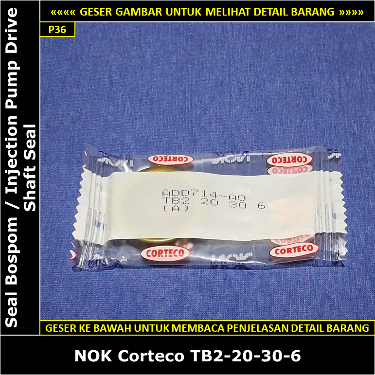Seal Bospom Toyota Dyna Rino 115 PS 14B 1989-2002 NOK Corteco TB2-20-30-6 Injection Pump Drive Shaft