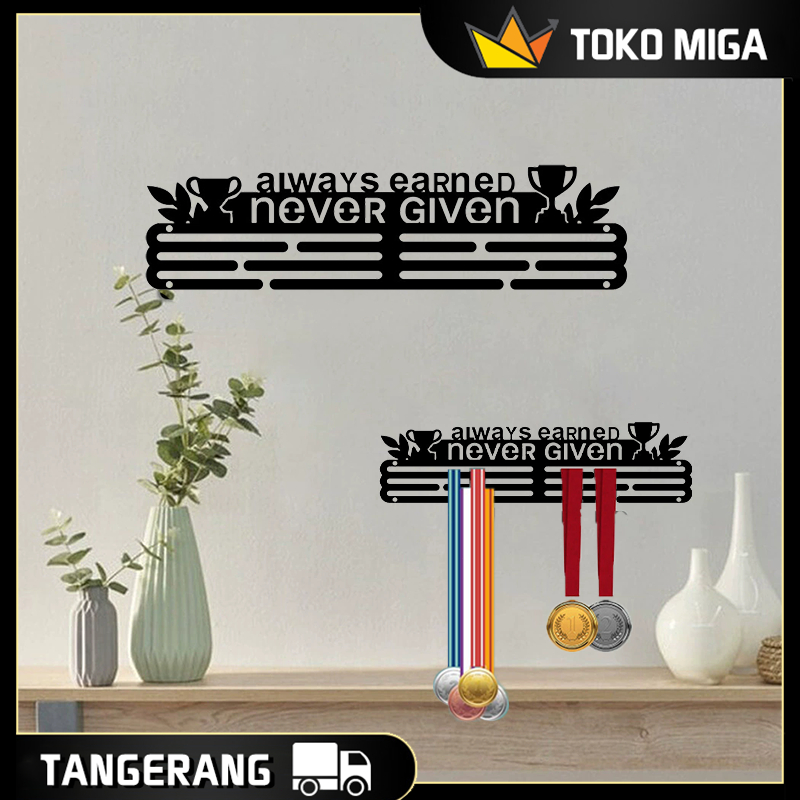 30CM Gantungan Mendali Dinding Bahan Besi Gantungan Mendali Kualitas Tinggi Gantungan Medali Besi