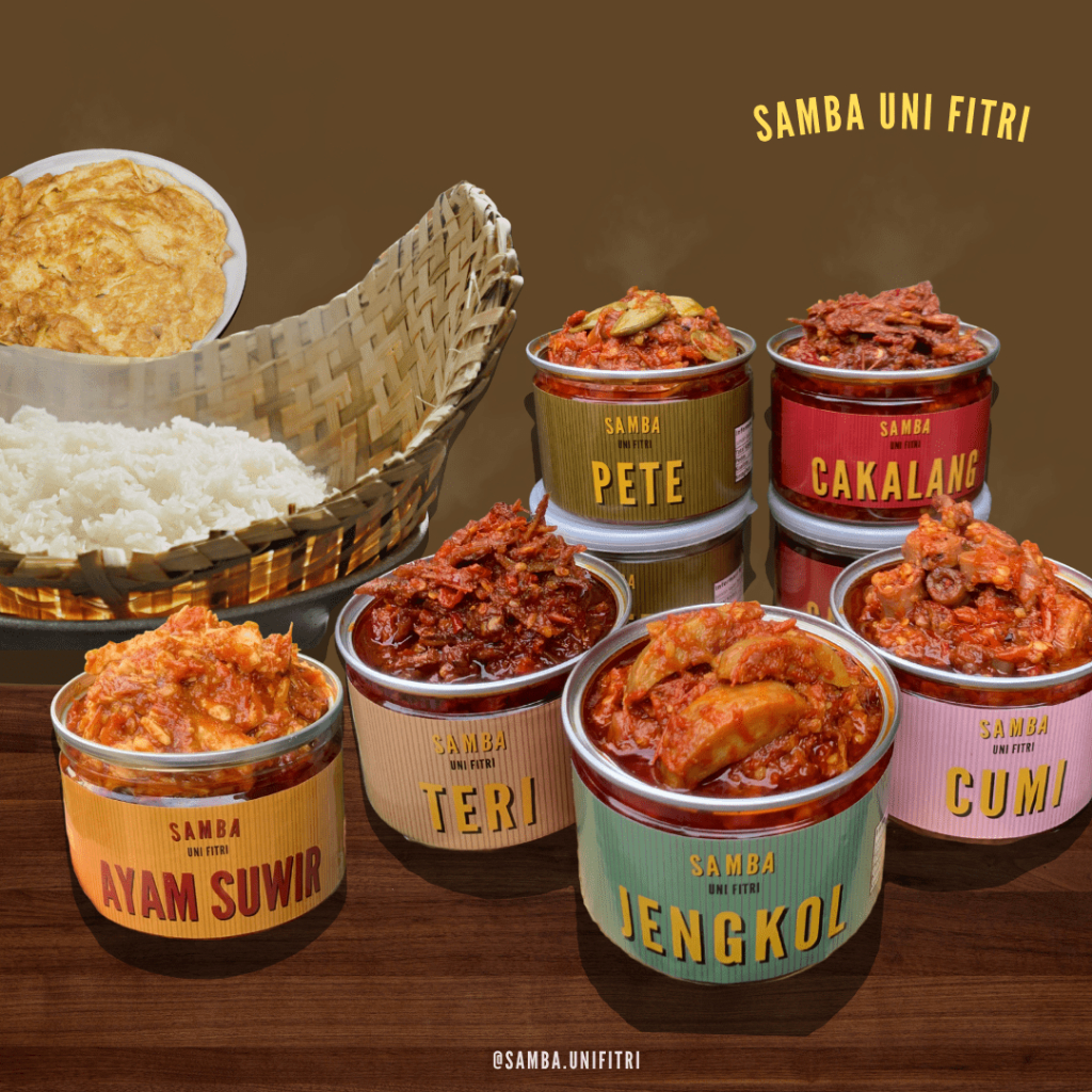 

Sambal Lauk Cumi/Cakalang/Teri/Ayam/Jengkol/Pete (150gr) - Samba Uni Fitri