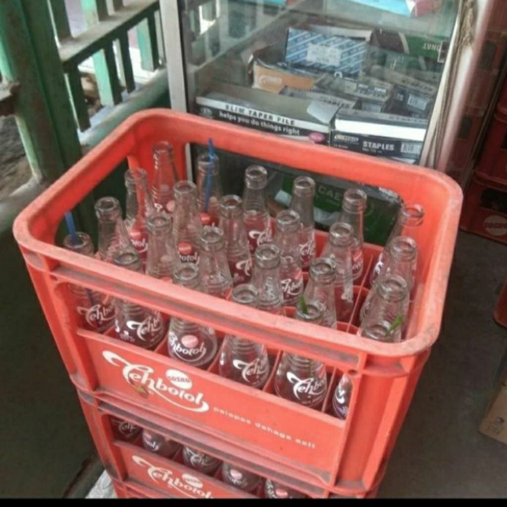 krat bekas teh botol sosro