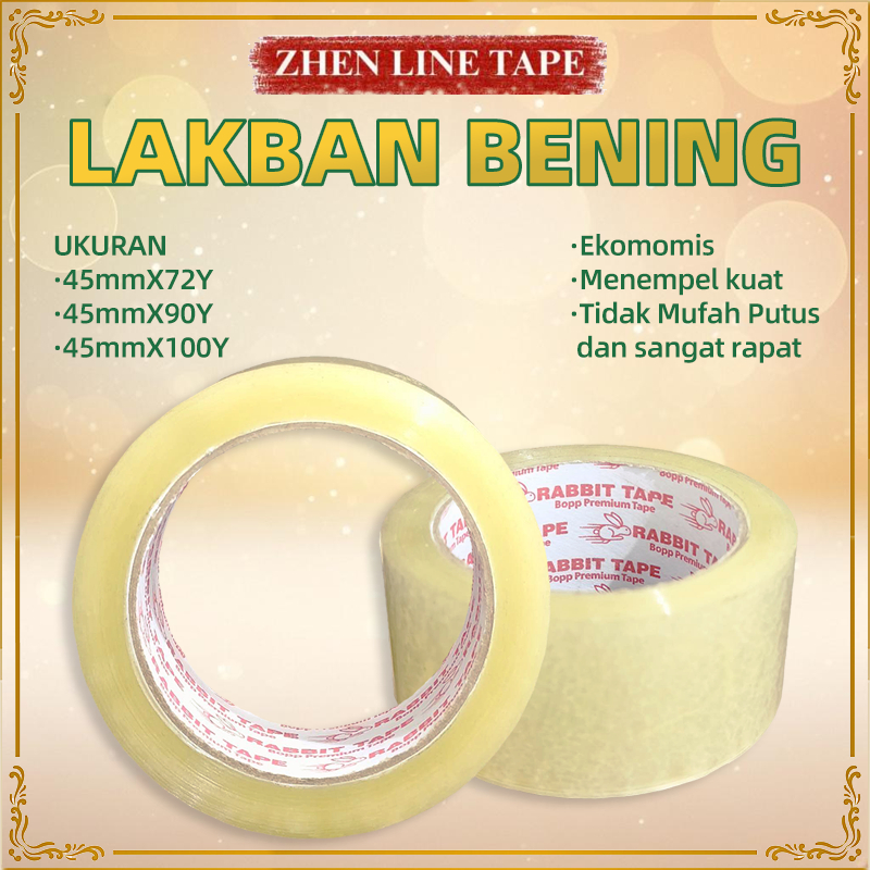 

Lakban Bening Full Kualitas 45mm x 72/90/100yard - Bahan PP Perekat Kuat Tahan Air