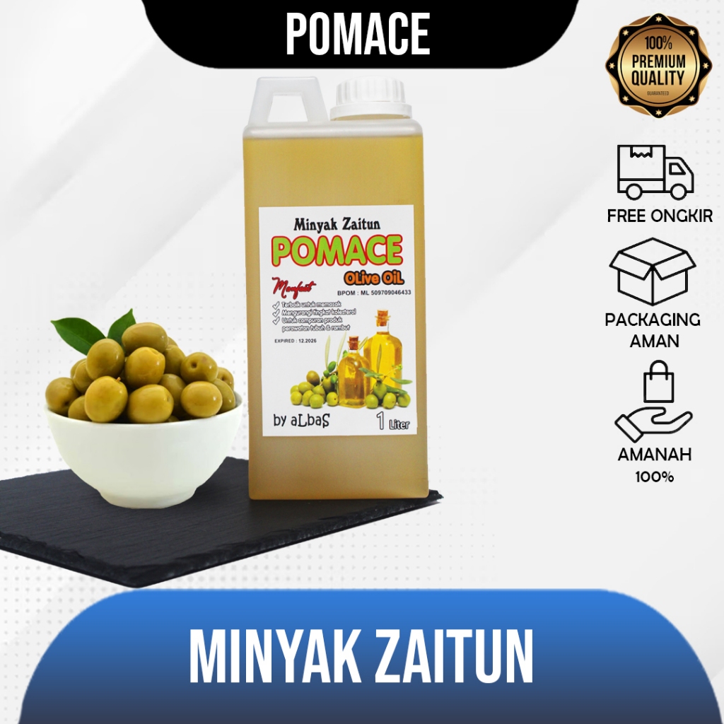 

Olive Oil Pomace 1 Liter / Minyak Zaitun Pomace 1 Liter Untuk Memasak cooking Menumis