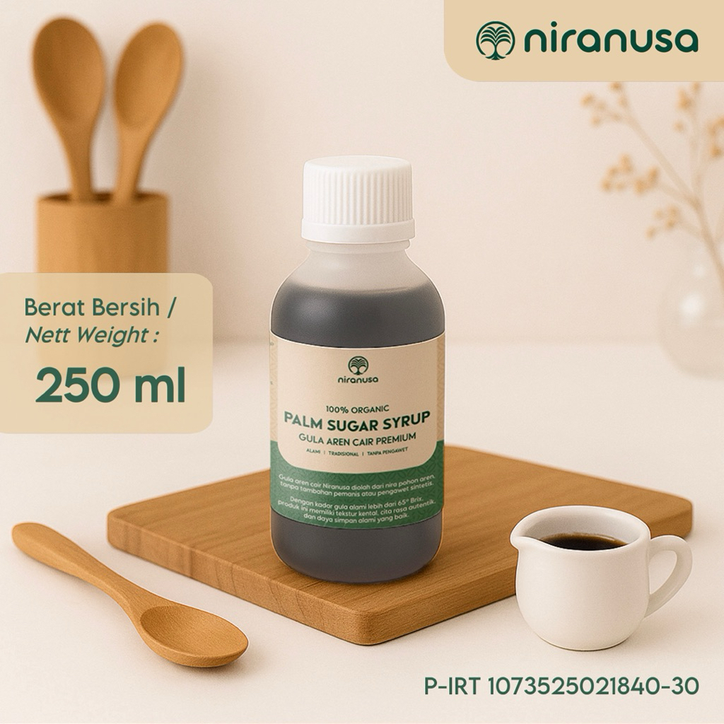 

Gula Aren Cair Organik 250 ml – Palm Sugar Syrup • Tanpa Pengawet