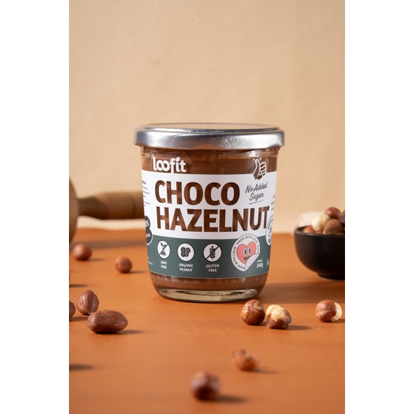 

Loofit Peanut Butter / Selai Kacang Choco Hazelnut 240g Tanpa Gula Tambahan Lembut Creamy Cokelat