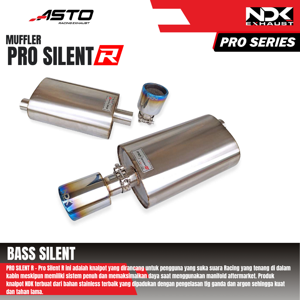 NDK EXHAUST MUFFLER PRO SILENT R KNALPOT MOBIL RACING / Muffler NDK