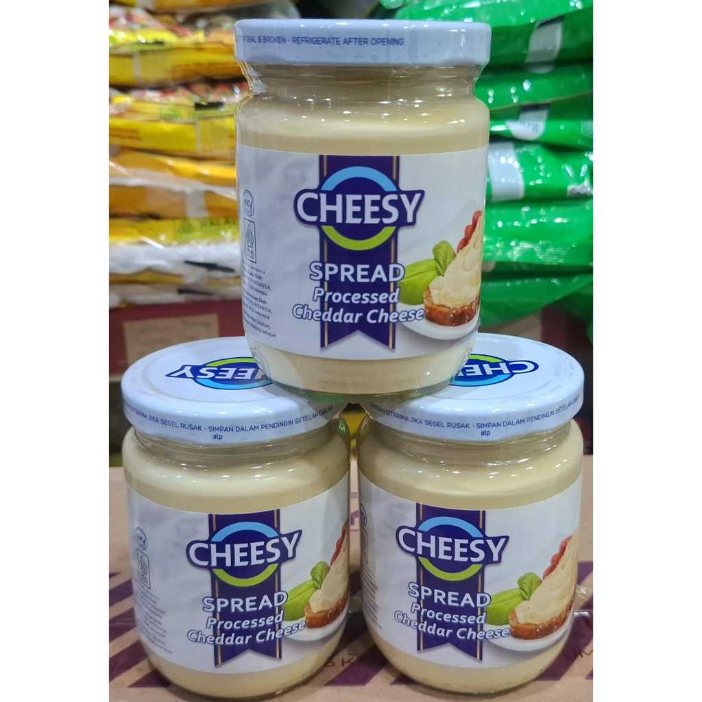 

Cheesy Cheddar Cheese Spread 240 gr | Selai Keju Olesan Roti HALAL