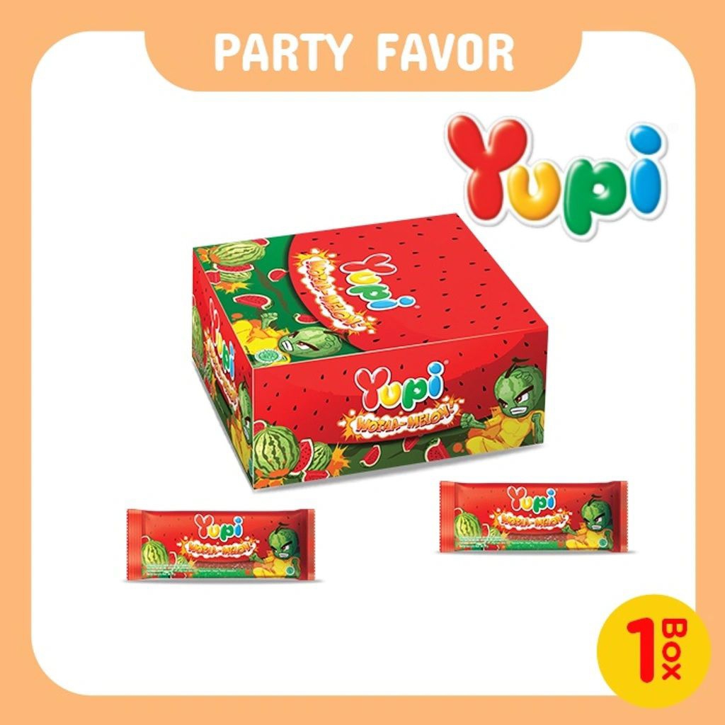 

Permen YUPI WOTA MELON 1 Box isi 24 Rasa Buah Semangka