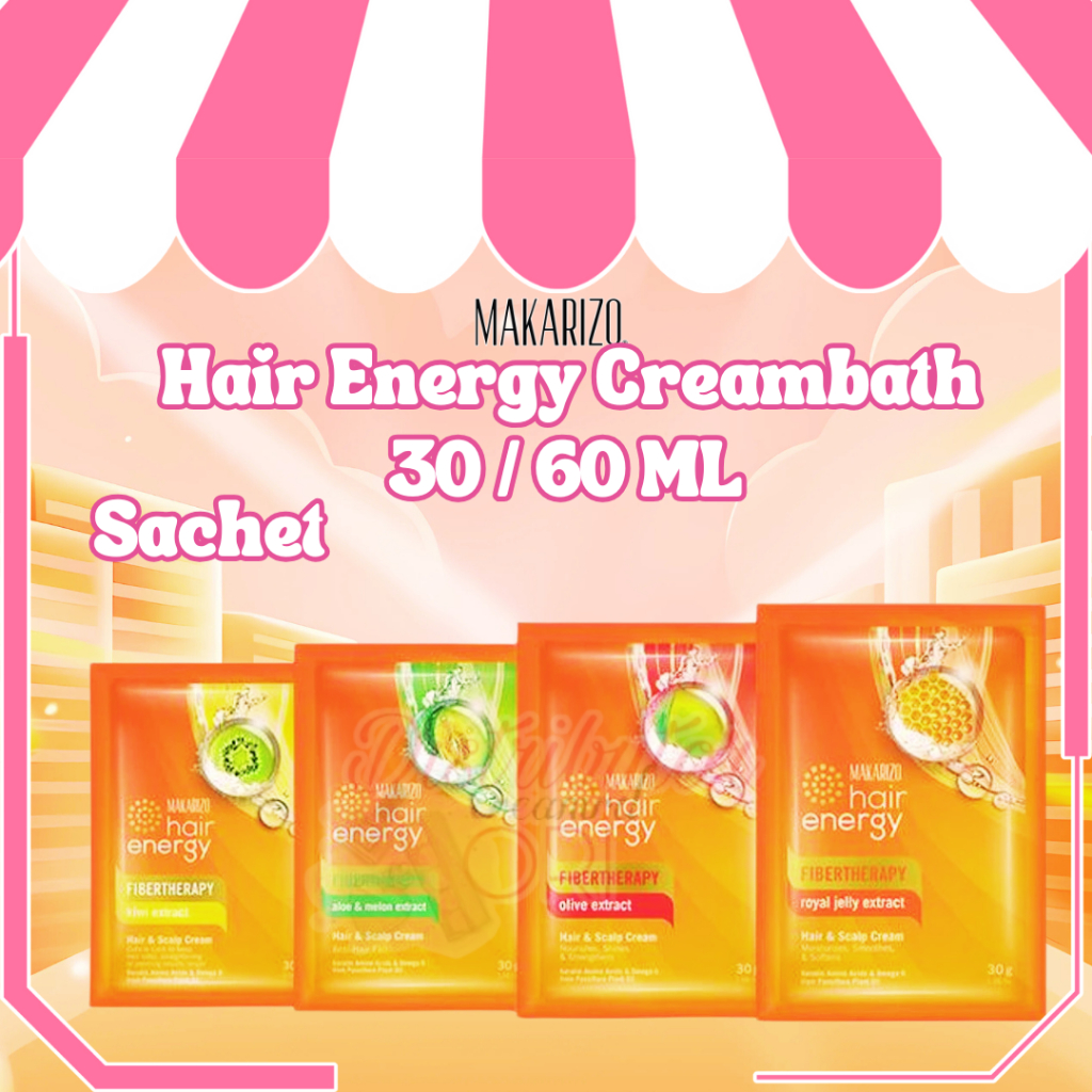 Makarizo Hair Energy Creambath Sachet 30 / 60 ML | ORIGINAL