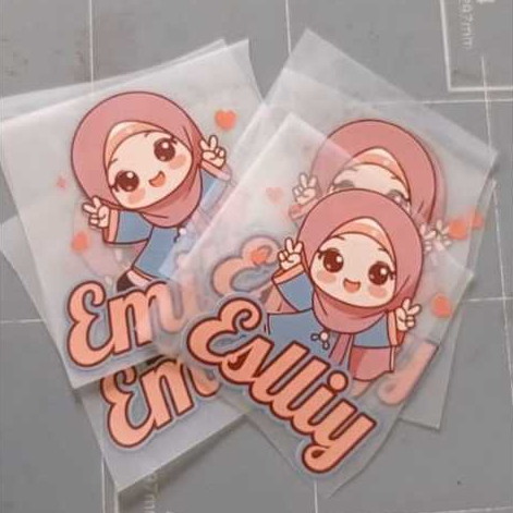 

Sablon Baju nama anak tinggal setrika sablon dtf stiker baju
