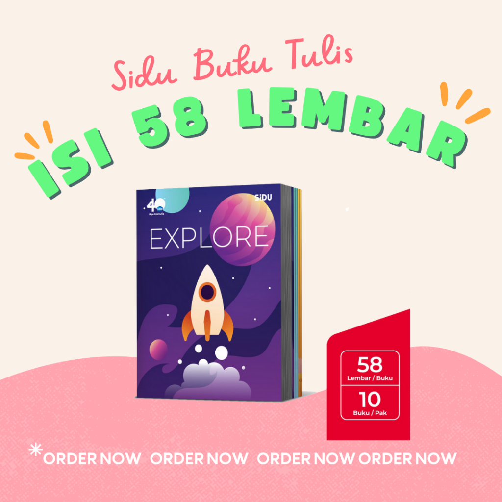 

(1 Pack) Buku Tulis SIDU Isi 58 Lembar