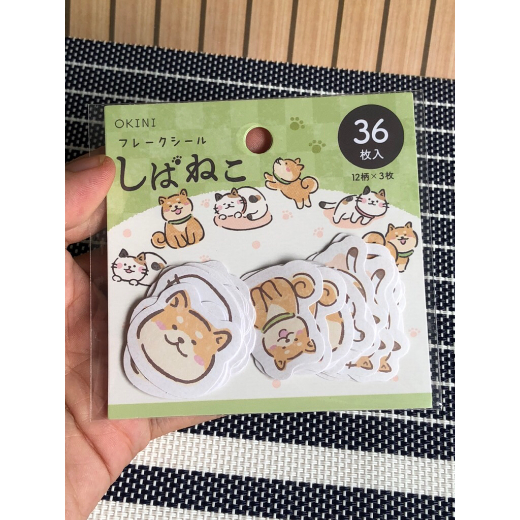 

flake sticker mark seal dog sticker stiker anjing original japan