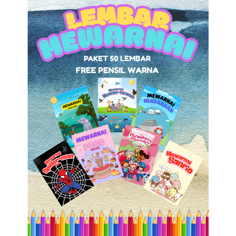 

LEMBAR MEWARNAI A5 - KERTAS MEWARNAI UNTUK ANAK-ANAK