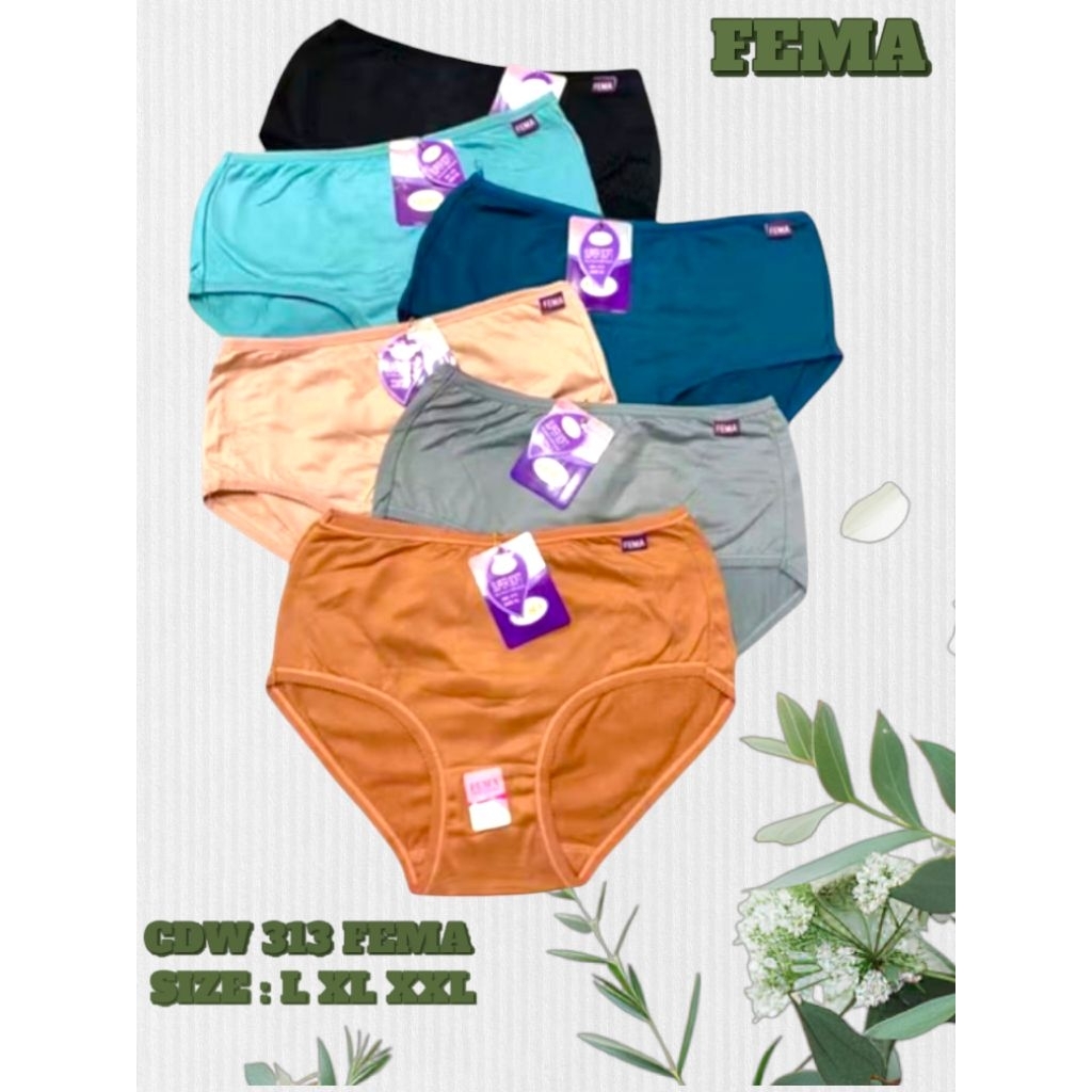 1Lusin CD Wanita FEMA Polos CDW 313 polos FEMA