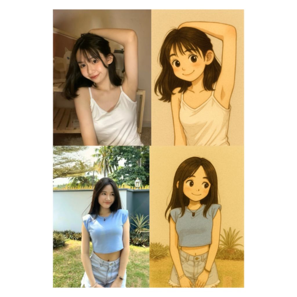 Jasa edit foto kartun / chibi