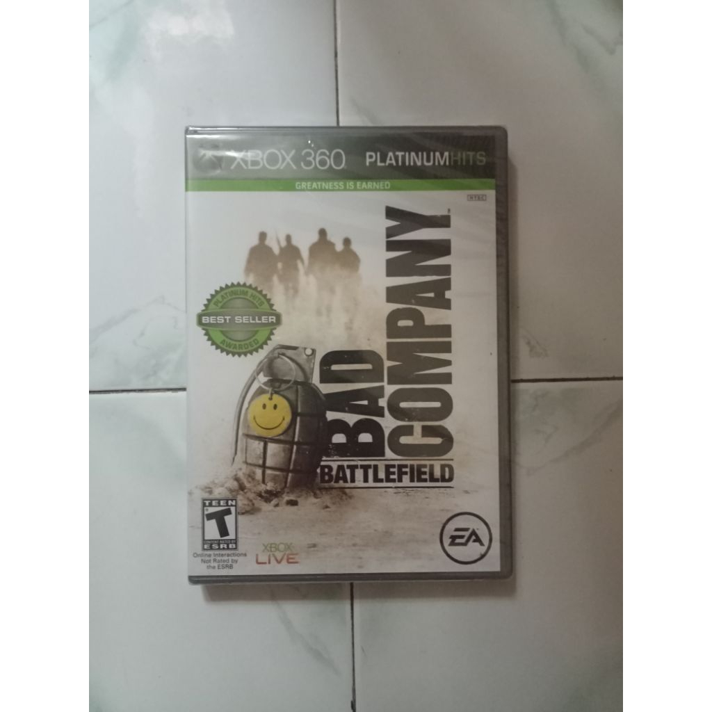 Kaset ori game Xbox 360 Battlefield Bad Company platinum hits
