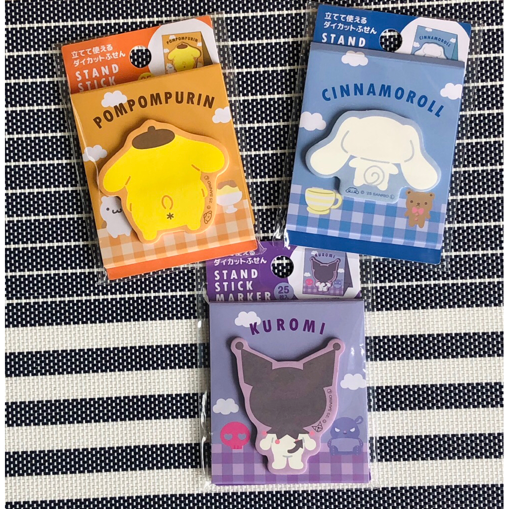 

sanrio kuromi pompompurin cinnamoroll stand stick note memo original japan