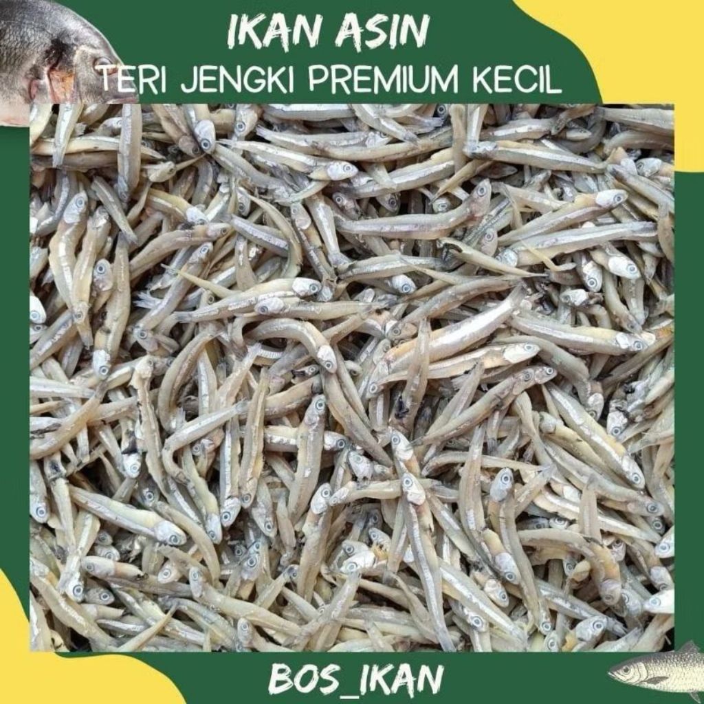 

IKAN TERI JENGKI PREMIUM 1kg KWALITAS BAGUS UTUH DAN FREES