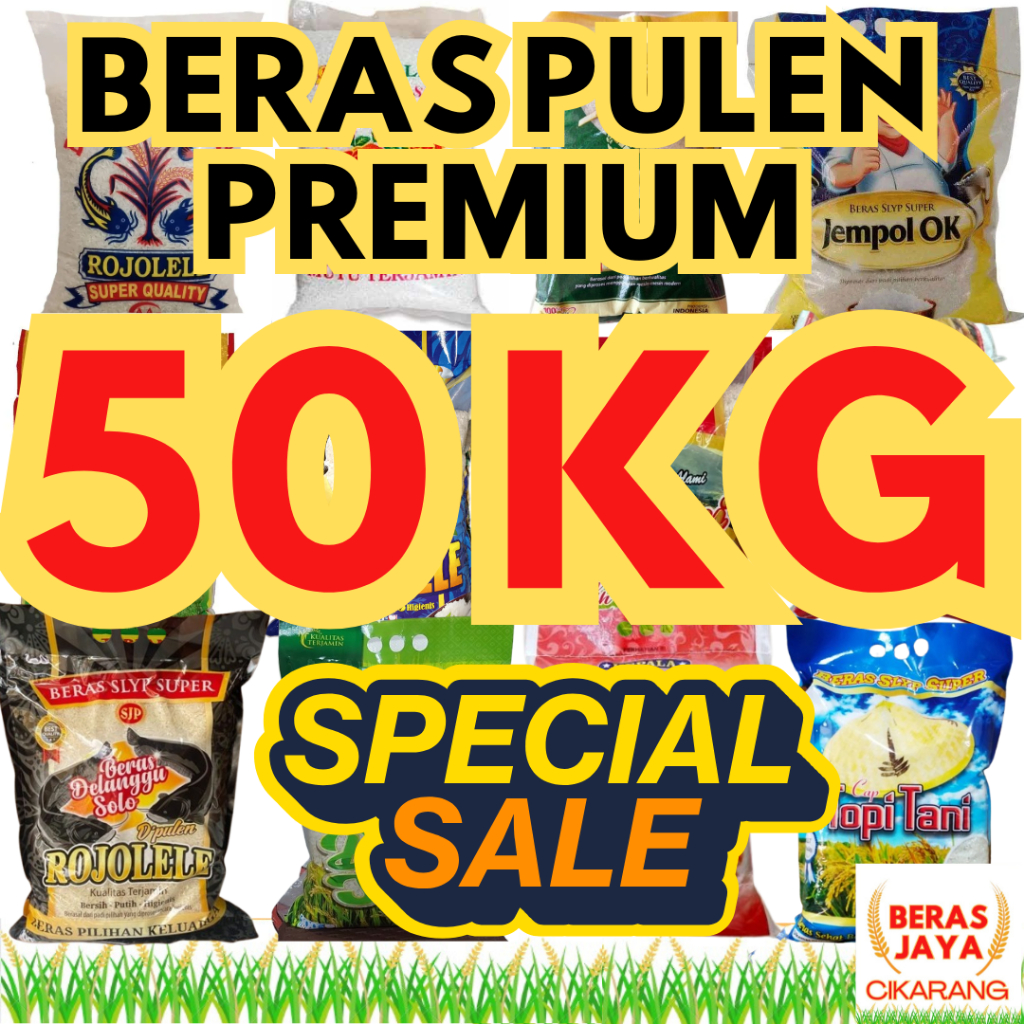 

(SPESIAL SALE SHOPEE!!) Promoo Beras Kualitas Terjamin Bersih Bebas Kutu Super Pulen 50 kg Murah