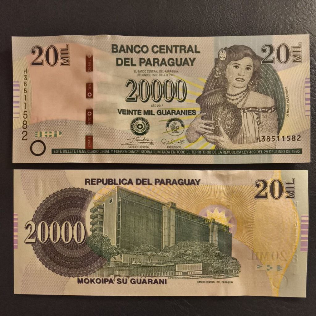 Uang Asing Paraguay Pecahan 20000 Mil