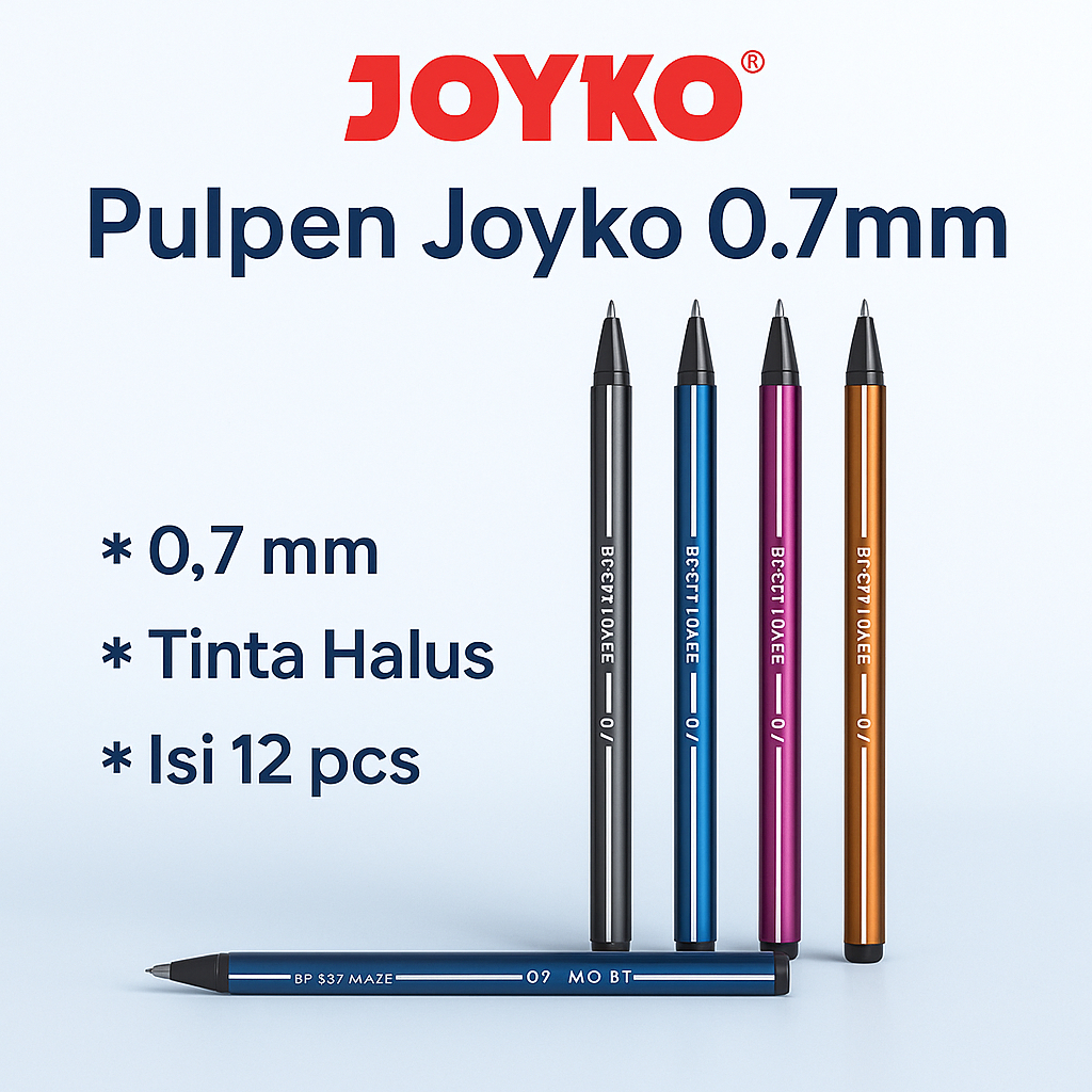 

Pulpen Joyko 1 Pack Isi 12 Pcs Alat Tulis Gel Bolpen Pena