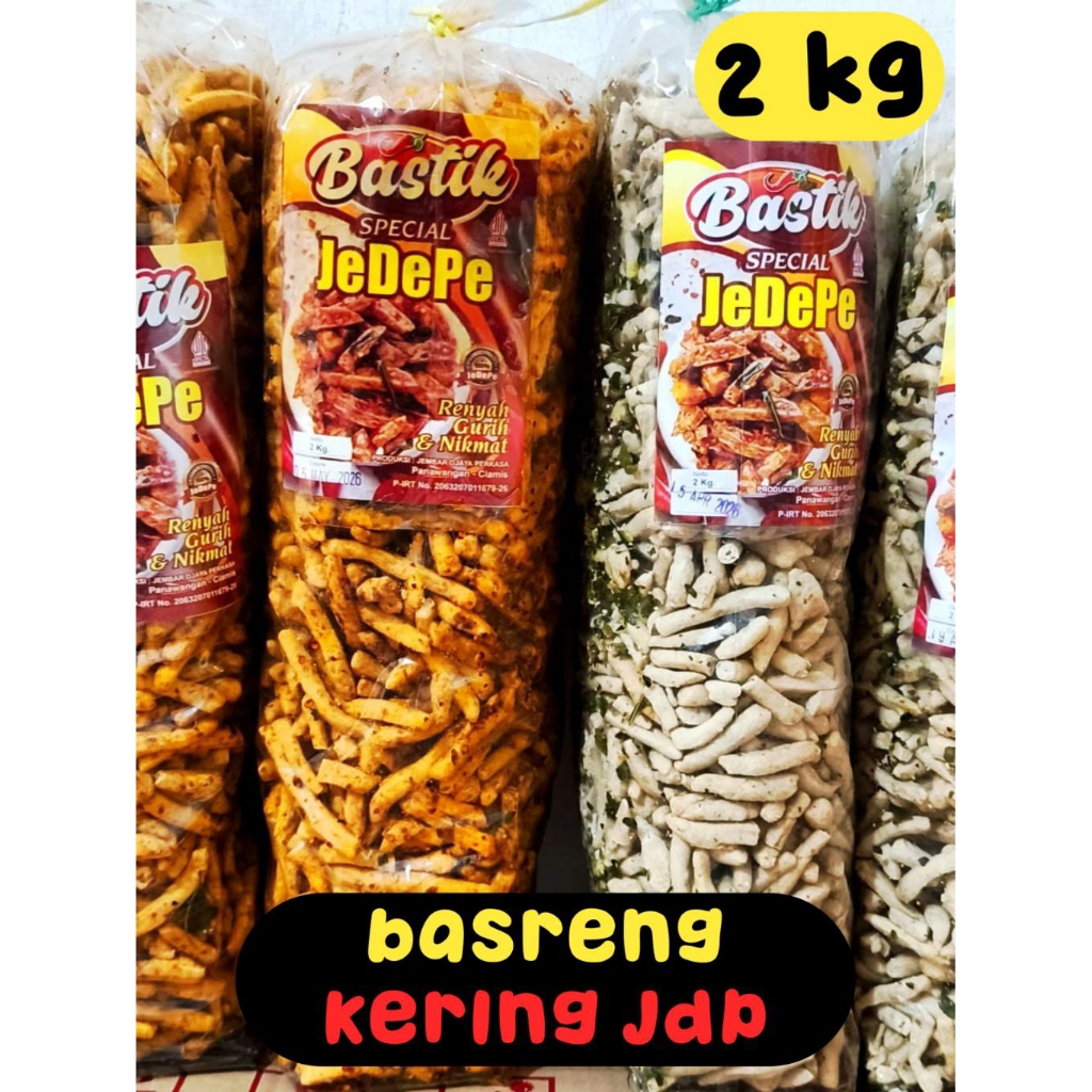 

1ball isi 2 Kg BASRENG ORI & PEDAS merk JDP, muantap bumbu meresap, kering & tdk berminyak✓