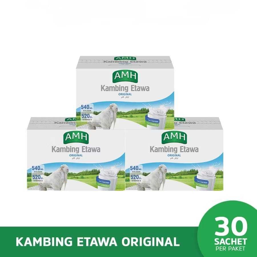 

PAKET 3 BOX 30 Sachet AMH Susu Kambing Etawa / Susu Kambing Etawa AMH Original