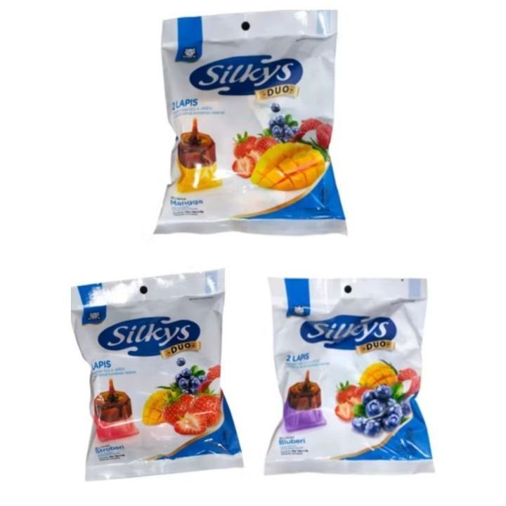 

Silkys Jeli Aneka Rasa dan gula aren Duo 2 Lapis 1 Pack isi banyak 10 pcs puding kesukaan anak
