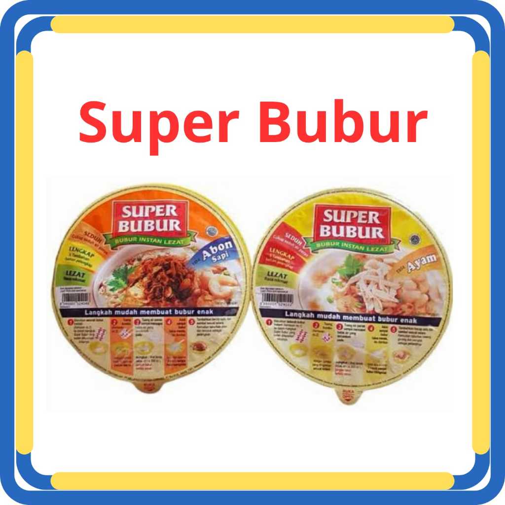 

Super bubur Mangkuk 64gr Varian Abon Ayam