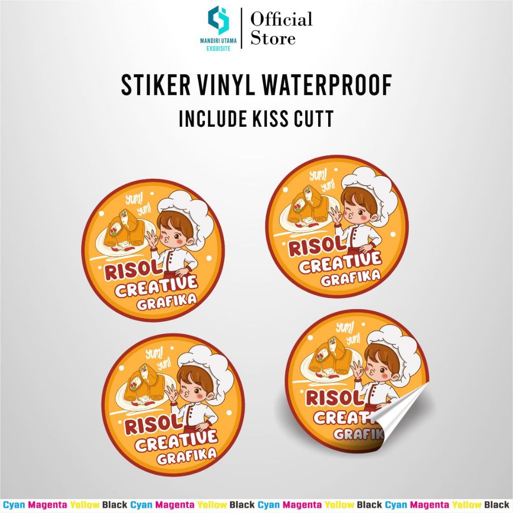 

STIKER VINYL GLOSSY - DOFF MATTE - KISS CUTTING -UKURAN A3+