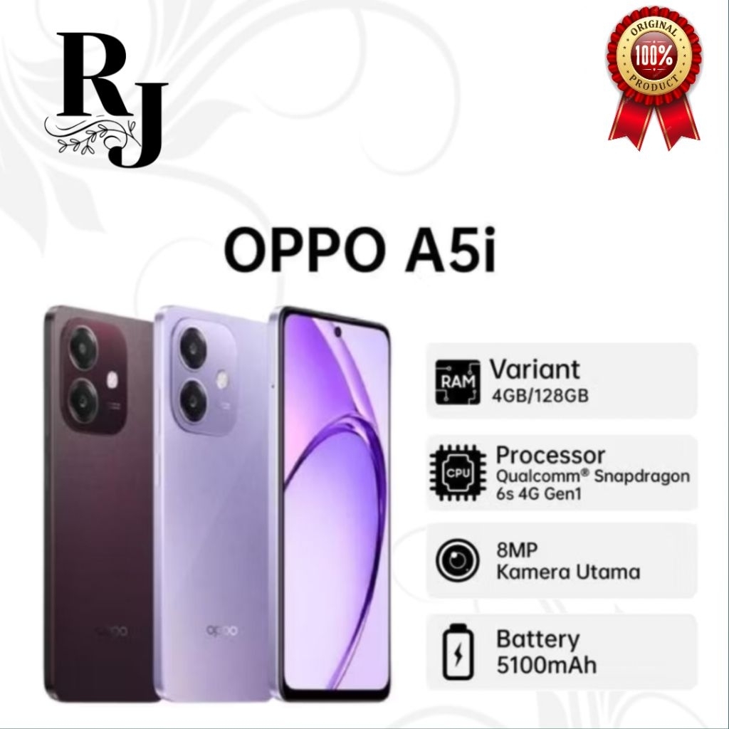 OPPO A5i RAM 4/128GB, GARANSI RESMI SERVICE CENTER OPPO INDONESIA
