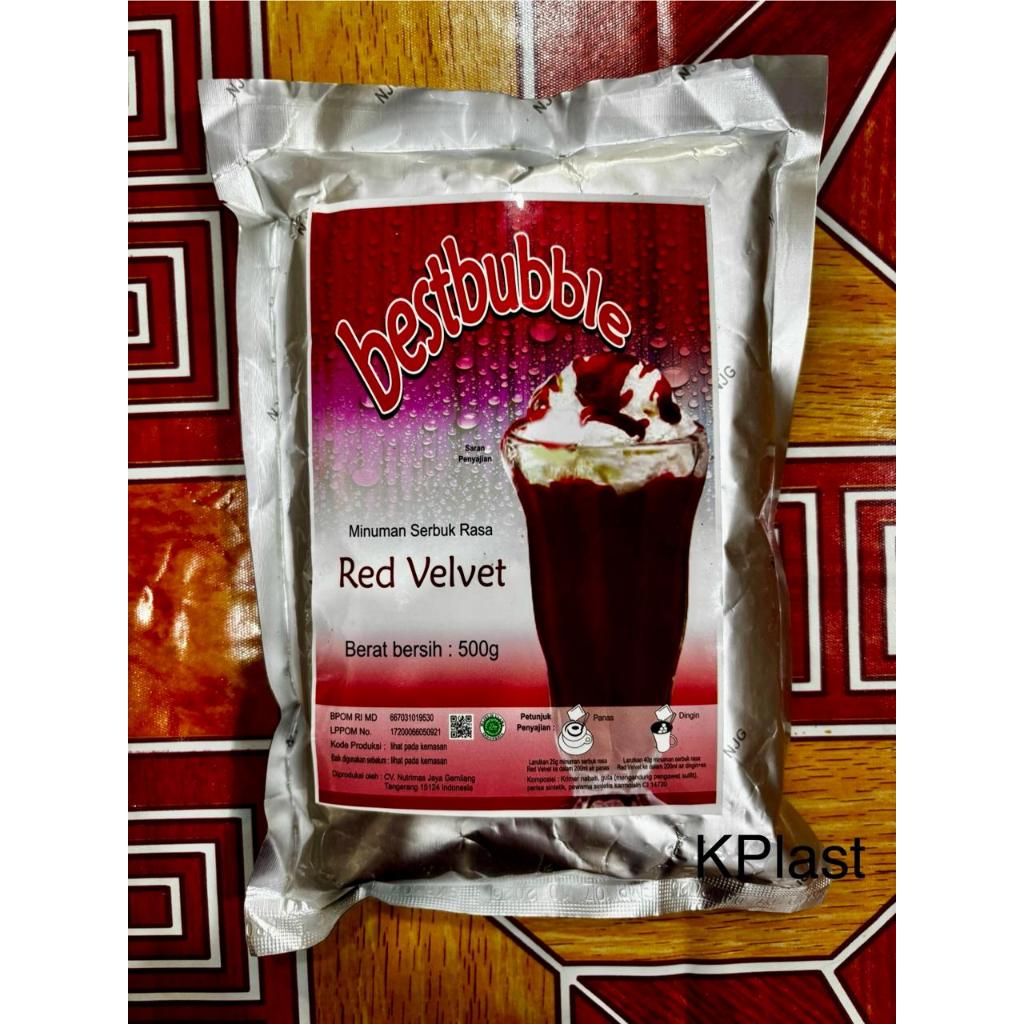 

Minuman Serbuk Rasa Red Velvet bestbubble 500 gram