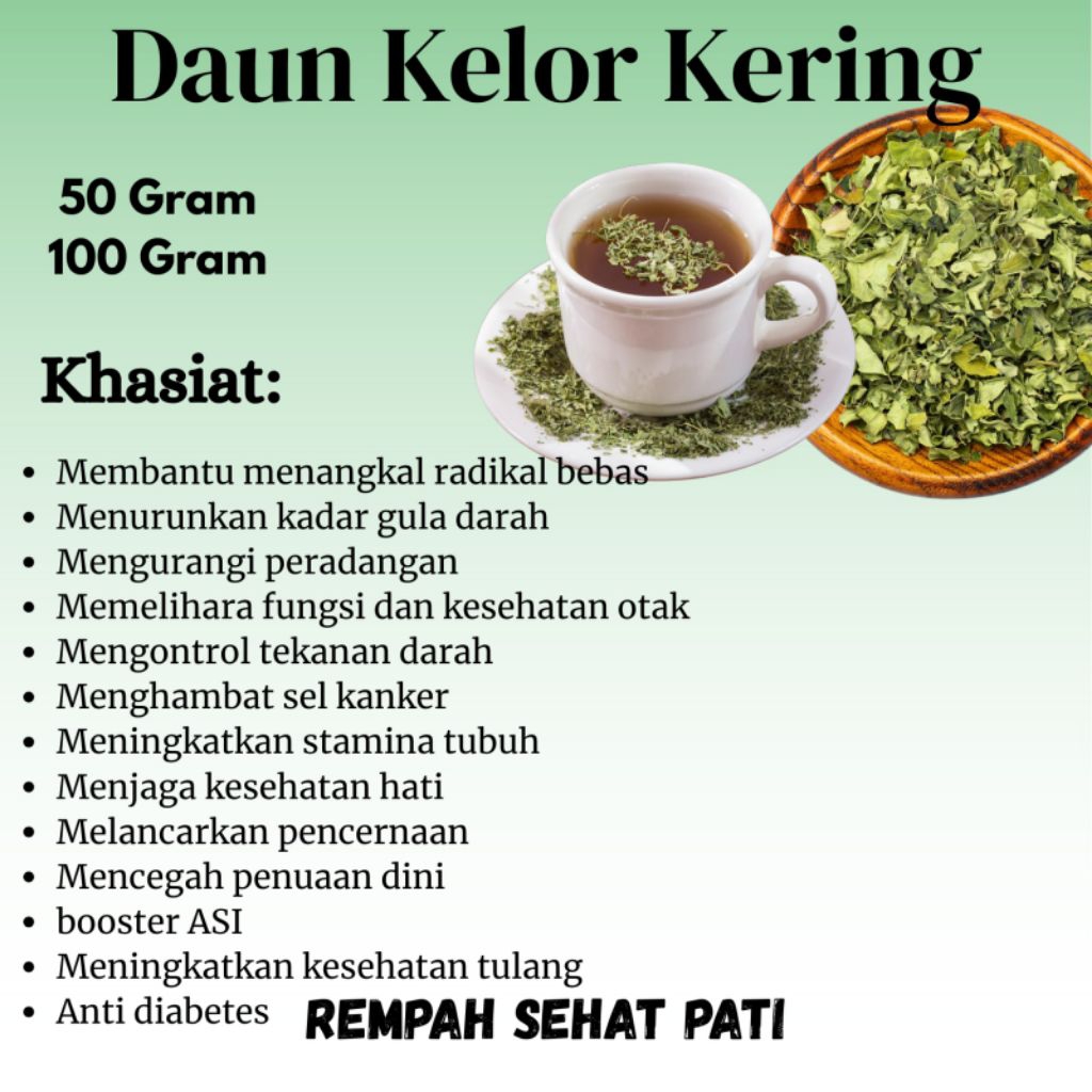 

DAUN KELOR KERING 50 Gram 100 Gram // Teh Daun Kelor