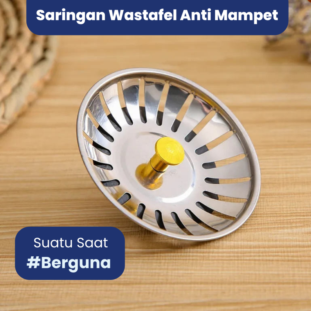Saringan Wastafel Cuci Piring Kecil Stainless Steel Anti Karat - Filter Saringan Penutup Lubang Bak 