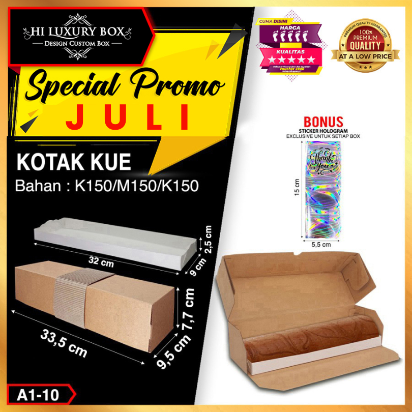 

Kotak Bolu | Dus Bolu | Dus Kue | Kraft | Murah 33.5x9.5x7.7 Kotak Bolu Gulung A1-10