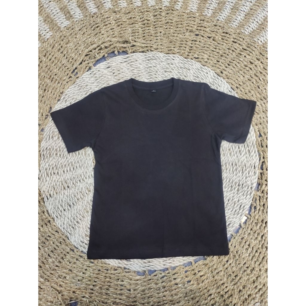 Kaos hitam polos anak cowok cewek