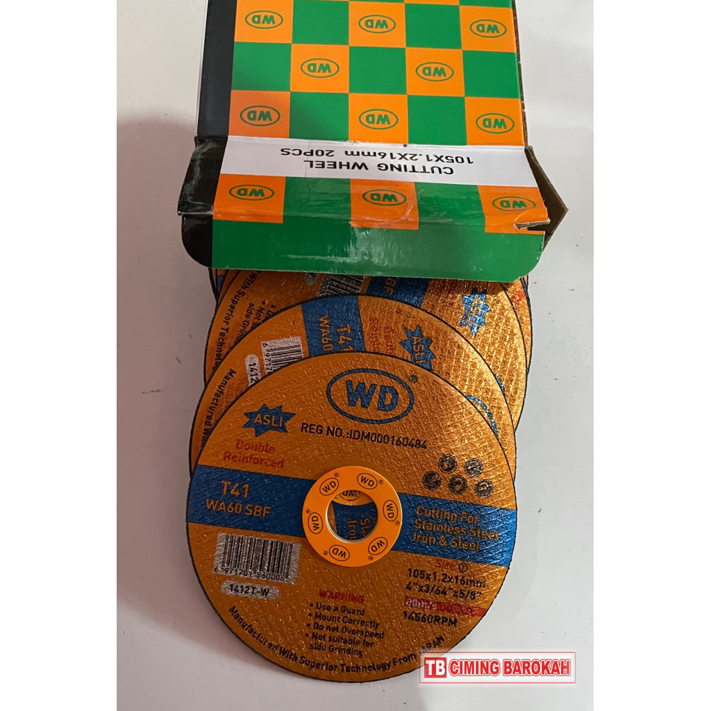 TermurahMata Gerinda Potong Besi WD 4inch/Kating 1Dus