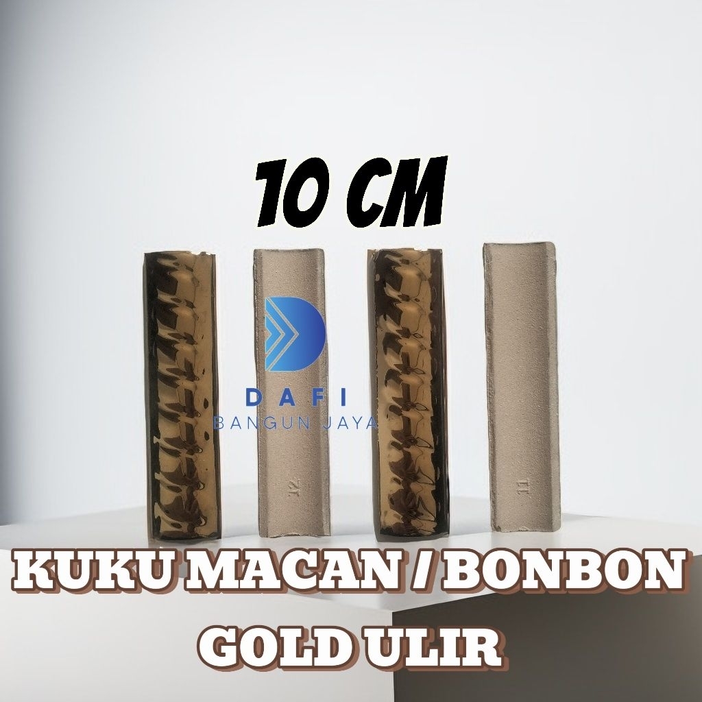 Kuku Macan Shining Gold Ulir 10 cm / Bon Bon Keramik/Granite Berkualitas / Bonbon 10cm lantai/dapur